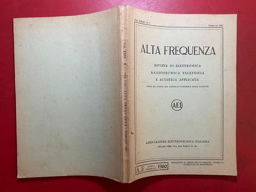 Alta frequenza 1960 - frequenza, n.1/1960