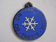 SCI CAI XXX OTTOBRE Trieste 1953 fondo nordico ski vecchia medaglia