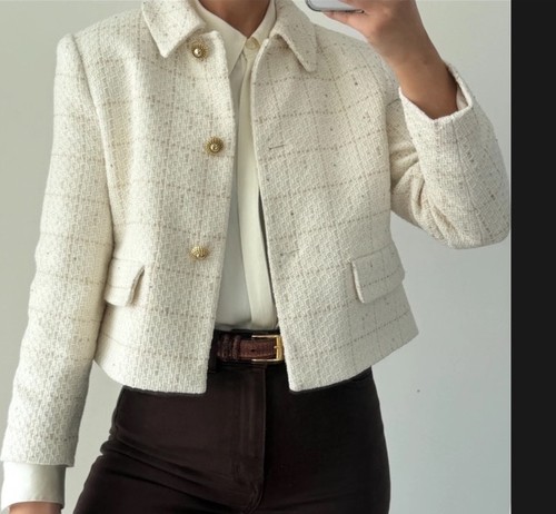 Blazer zara cropped avorio - blazer,