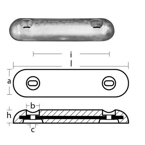 Anodo fairline alluminio - anodo, mm