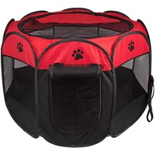 Recinto cane pieghevole Rosso