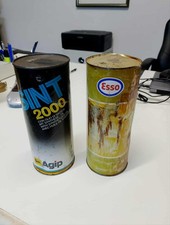 Latta barattolo olio Agip Sint 2000 ESSO Vintage collezione