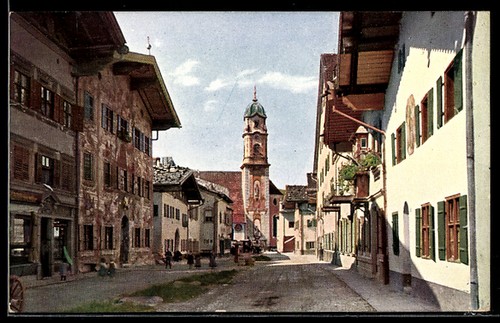 Mittenwald cartolina veduta - cartolina,,