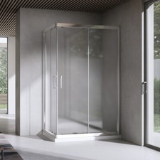 EXTRA - BOX DOCCIA 6 MM RETTANGOLARE CABINA APERTURA AD ANGOLO VETRO 6 MM