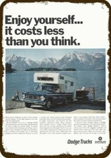 1967 DODGE D200 CAMPER SPECIAL Pickup Vintage-Look REPLICA DECORATIVA INSEGNA METALLO