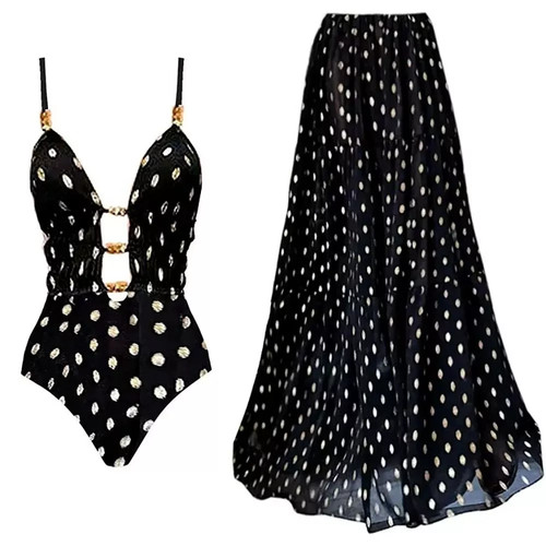 Costume intero donna con gonna - intero,