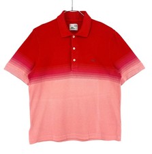 Lacoste Vintage Lavato Uomo Casual Rosso Rosa Polo Taglia 3 - S