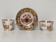 Antico trio 2 tazze e piattini