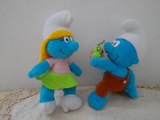 PUFFO CON FARFALLA  + PUFFETTA PEYO PUPAZZI PELUCHE FERRERO ALBA 2001