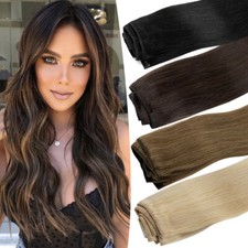 Extension Clip in Spessa Doppia Trama Remy Capelli Umani TESTA INTERA BIONDO+Balayage