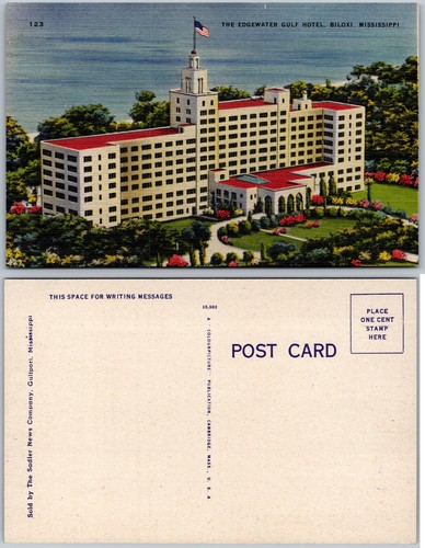 Cartolina edgewater gulf hotel - cartolina,
