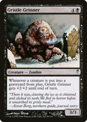 Gristle grinner non - grinner, comune