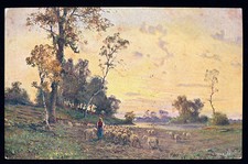 LEONARDO RODA CARTOLINA RITORNO ALL' OVILE FP VG 1928 