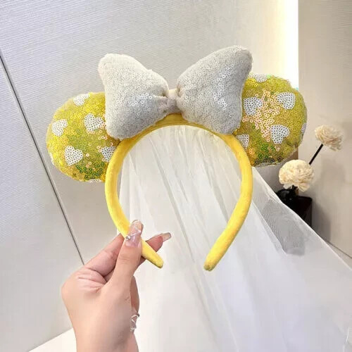 Orecchie minnie giallo bianco - minnie,