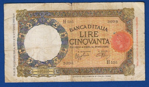 Lire 1938 cinqvante - 1938,,