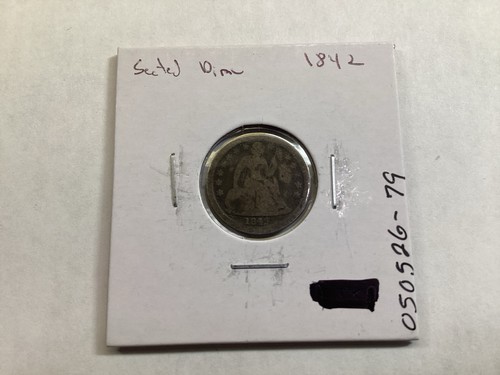 1842 seduto liberty dime - 1842,