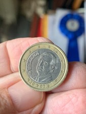 MONETA 1 EURO SPAGNA 2007  CON ERRORI CONIO (vds. descrizione) - circolata -