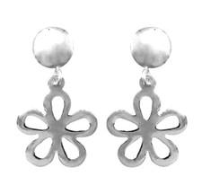 Orecchini fiore argento 925 -