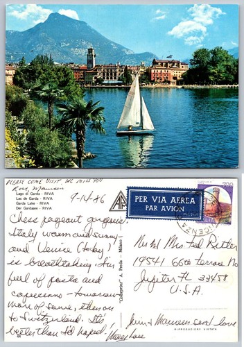 Cartolina epoca lago di - d'epoca,