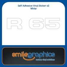 BMW R65 Monolever copri batteria pannello laterale adesivi decalcomanie bianco