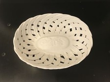 cestino ovale Mulino Bianco cesto ceramica bianca centrotavola vintage