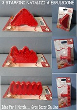 NATALE 3 STAMPINI AD ESPULSIONE DECORAZIONE CAKE DESIGN ALBERO PRESEPE CASA