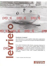 PIRELLI LEVRIERO MILANO SCAFO PER MOTORE FUORIBORDO PUBBLICITà 1950