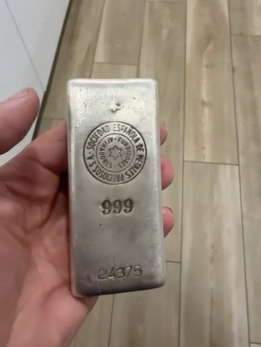 Lingote plata pura - lingote, 999