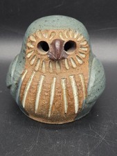 Gufo in ceramica da studio Dora De Larios metà secolo moderno firmato