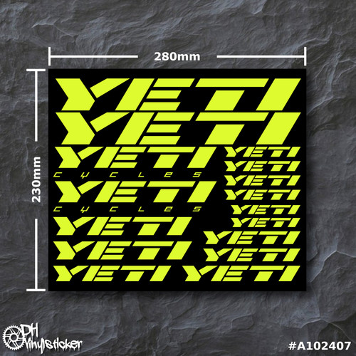Yeti set ricamo giallo fluo - , |