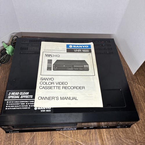 Sanyo vhr 1600 vcr - vhr-1600, teste