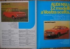 BROCHURE AUDI 100 COUPE S  GL LS 60 L VARIANT NSU RO 80 1000 1200 C PRINZ 4 1972