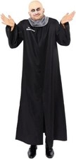 Costume Zio Fester della Famiglia Addams Travestimento Mercoledi Taglie Varie