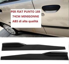 PER FIAT PUNTO 188 FLAPS SOTTO MINIGONNE LATERALI ABS NERO LUCIDO 74CM