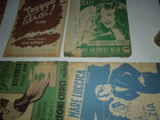 SPARTITO MUSICALE DA COLLEZIONE BLOCCO DI 4 MISTI VARI ANNI 1947-1948-1949 