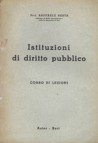 Istituzioni diritto - di,