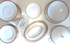 Richard Ginori Italy servizio piatti porcellana decorata bordo oro