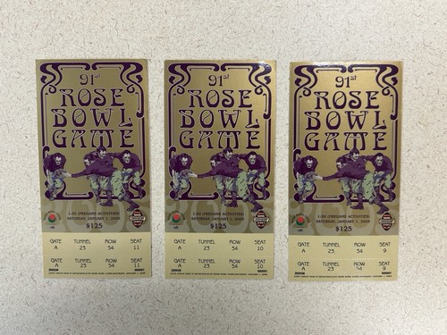 Biglietto ncaa rose bowl 2005 - biglietto,