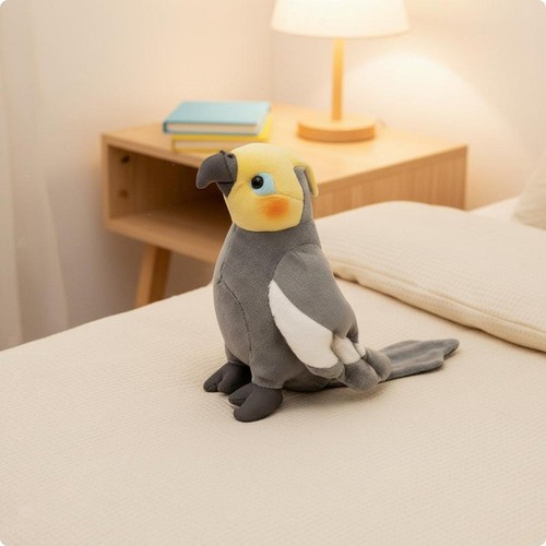 Peluche pappagallo grigio - peluche,