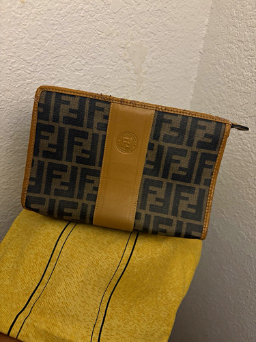 Fendi zucca zip pouch - zip,
