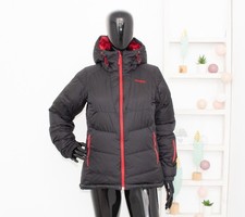 Bergans of Norway Sauda Down Lady Jacket Puffer Hooded Nero Rosso Invernale...