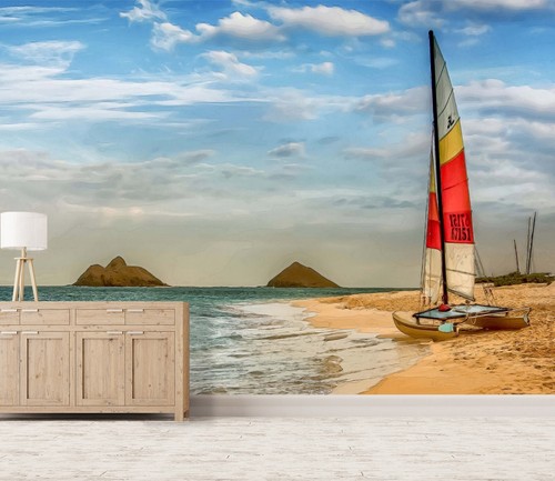 Carta parati spiaggia - da, 3d