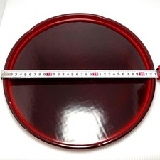 Vassoio rotondo rosso laccato