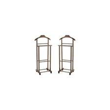 SET 2  INDOSSATORI DOPPI DA CAMERA COLORE NOCE LEGNO DI FAGGIO 43 X 33 X 105 H