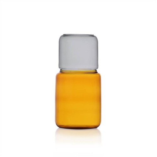 Revolve vase 25cm smoke - vase, smoke/amber