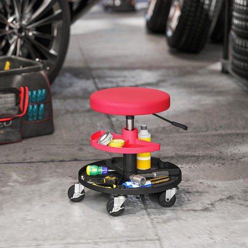 Sgabello officina con - da, ruote