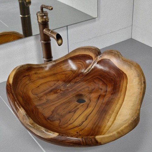 Lavabo radica teak legno - in,