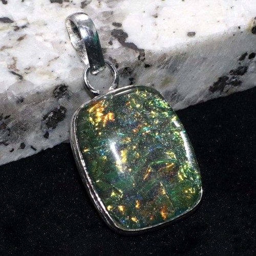 Ciondolo opalite placcato