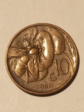 Moneta Regno d'Italia Vittorio Emanuele III 10 Centesimi Ape 1920