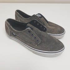 Vans Brigata Off The Wall Sneaker Uomo UK 9 Marrone Tessuto Sport Trainer EU43